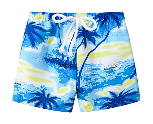 Styles I Love Little Boys Tropical Palm Tree Print Swim Shorts Bathing Suit Beach Pool Boy Swim Trunks