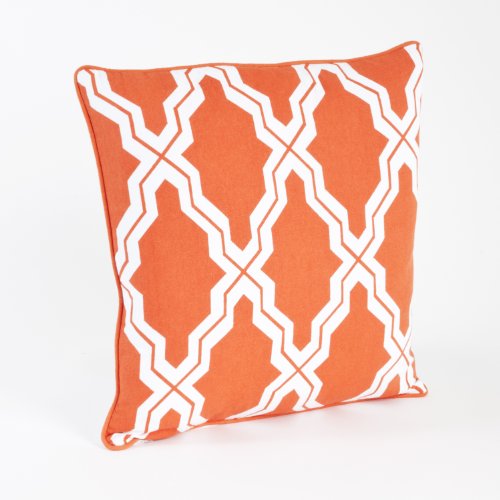 Fennco Styles Moroccan Design Decorative Throw Pillow, Down Filler Included, 18-inch Square