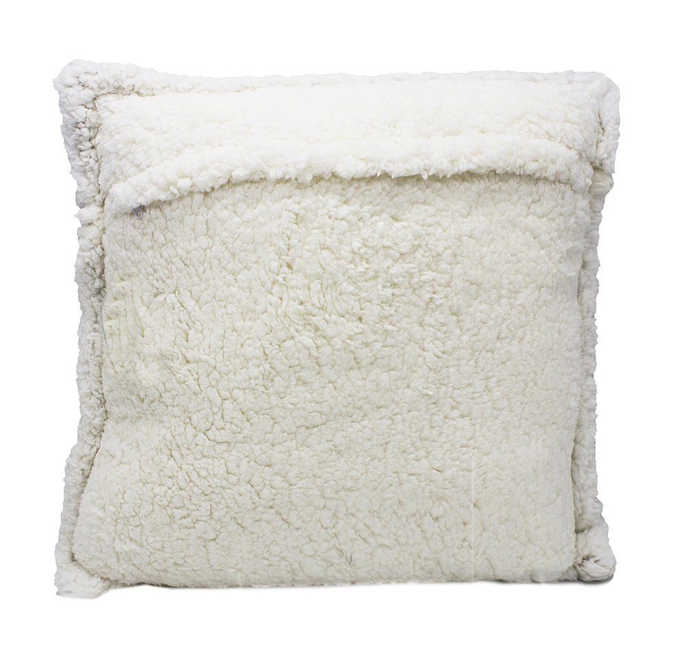 Fennco Styles Charming Sequin and Sherpa Decorative Throw Pillow Shimmering Heart Shaped Acccent Pillow for Holiday, Christmas, Couch, Living Room Decor and Valentine's Day, Monther's Day Gift