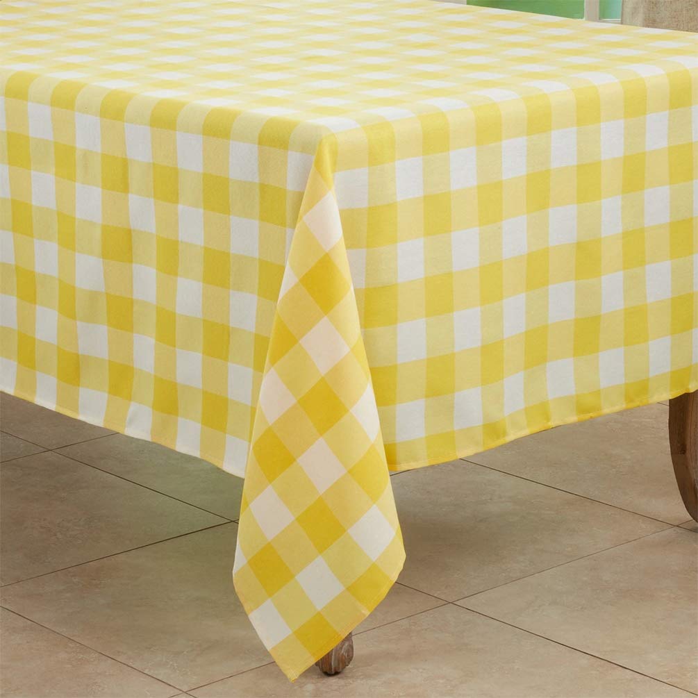 Fennco Styles Buffalo Plaid Collection Classic Checked Cotton Blend Table Linens, Varity Colors Table Cover for Banquets, Christmas, Special Events and Home Décor