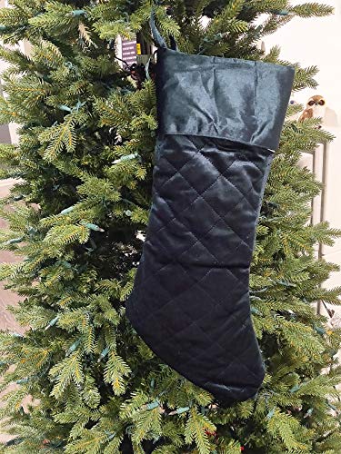 Fennco Styles Vintage Velvet Allover Tree Pattern Stocking 8 x 19 Inch - Red Christmas Stocking for Holiday, Home Decor, Family Gathering and Special Occasion