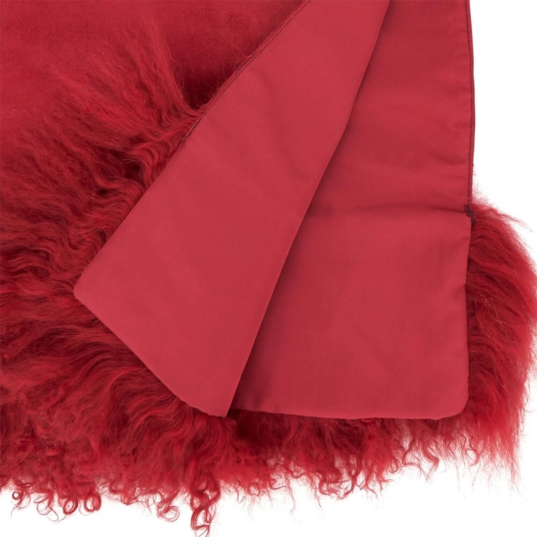 Fennco Styles Genuine Mongolian Lamb Fur Table Runner 16" W x 72" L – Black Plush Table Cover for Dining Room, Banquets, Family Gatherings, Holidays, Special Events and Home Décor