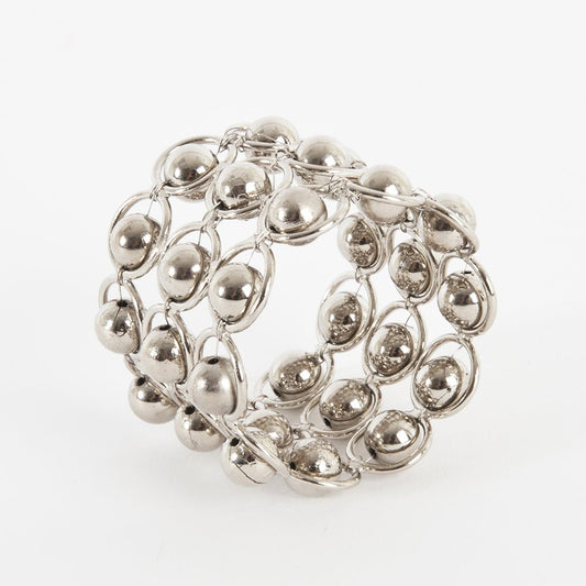 Fennco Styles 3 Link Design Napkin Rings 3"x3" - Set of 4