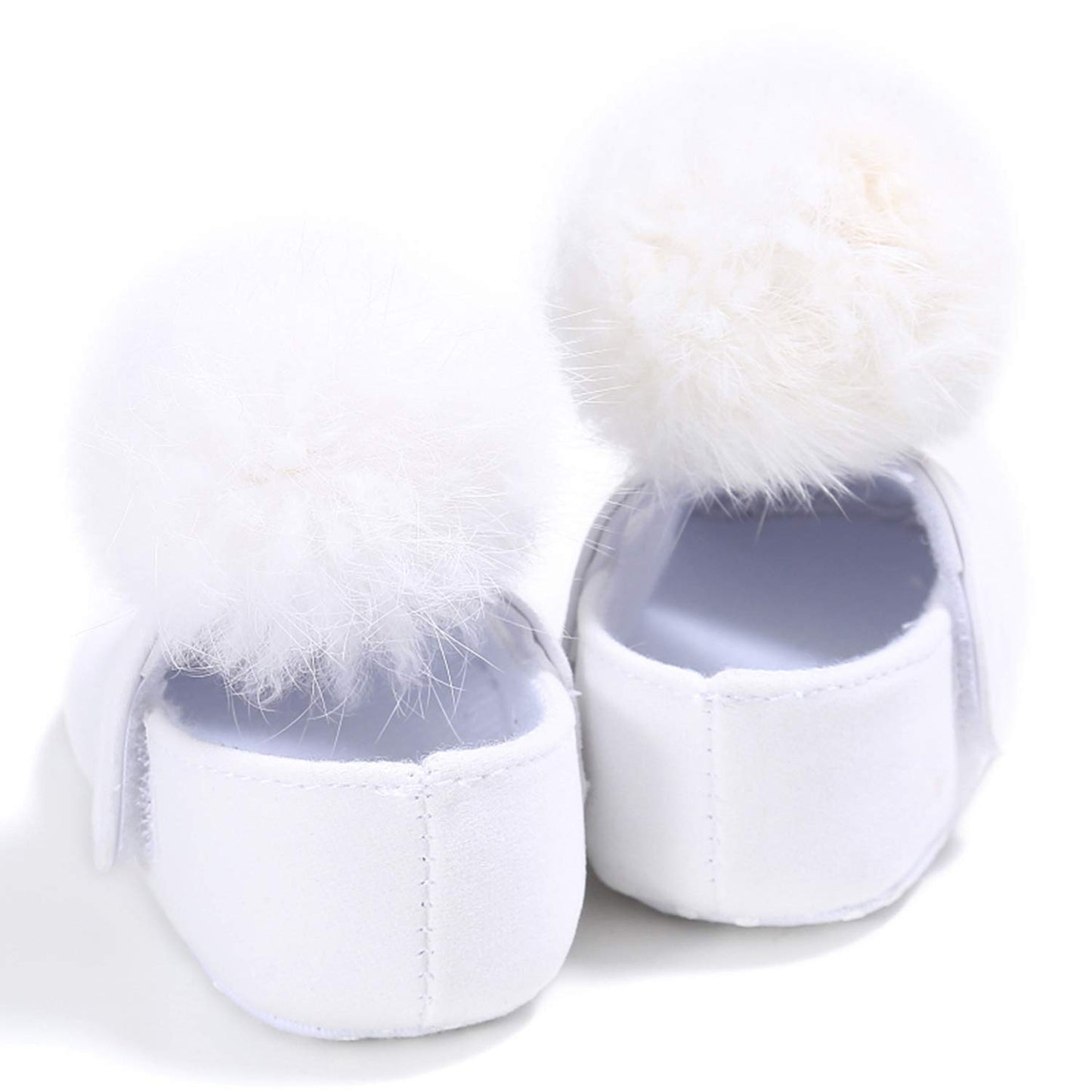stylesilove Infant Baby Girl Cute Pom Pom Solid Ballet Soft Sole Anti-Slip Crib Shoes Pre-Walker Shoes 0-18M, 5 Colors