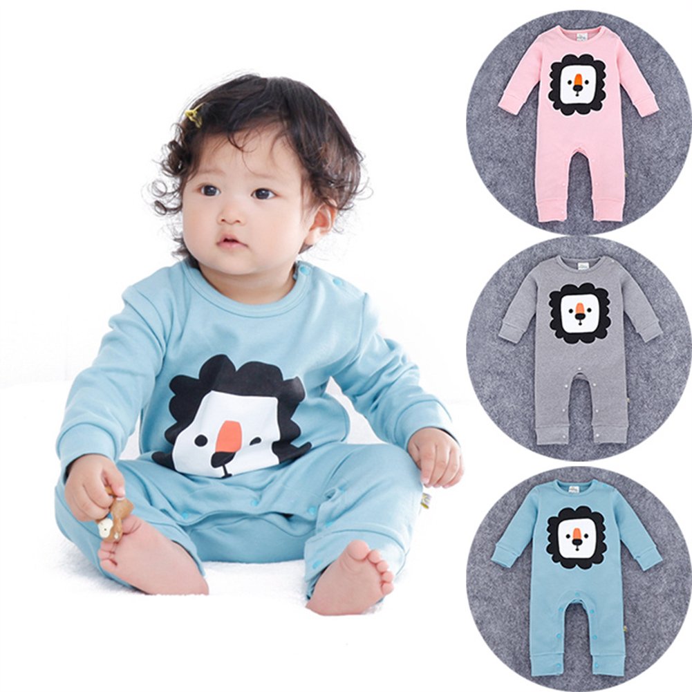 stylesilove Cute Lion Coverall Baby Unisex Cotton Romper