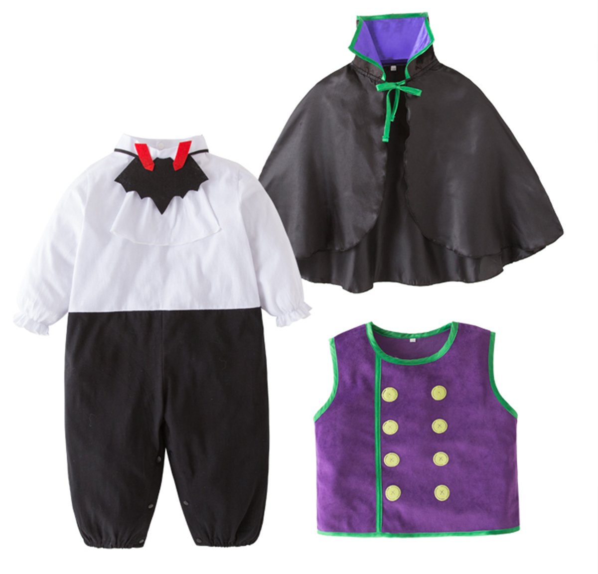 Styles I Love Toddler Baby Boys Vampire 4-Piece Festival Outfit for Stage Wear, Photography and Special Occasion