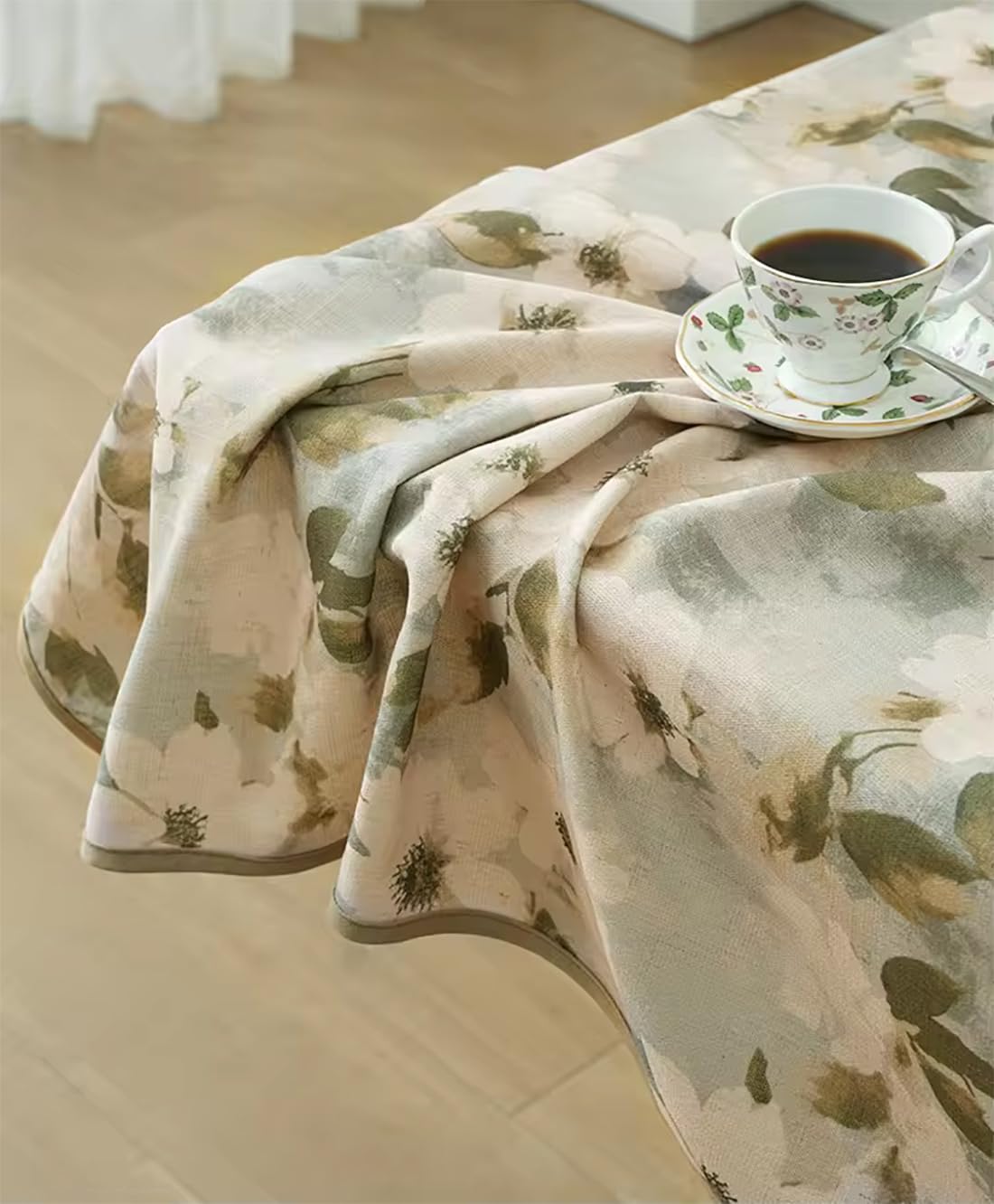 Fennco Styles Spring Blossom Print Tablecloth 56" W x 72" L