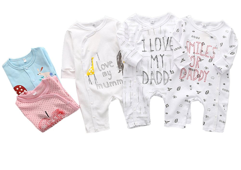 stylesilove Unisex Infant Baby Fall Long Sleeve Cotton Romper Jumpsuit