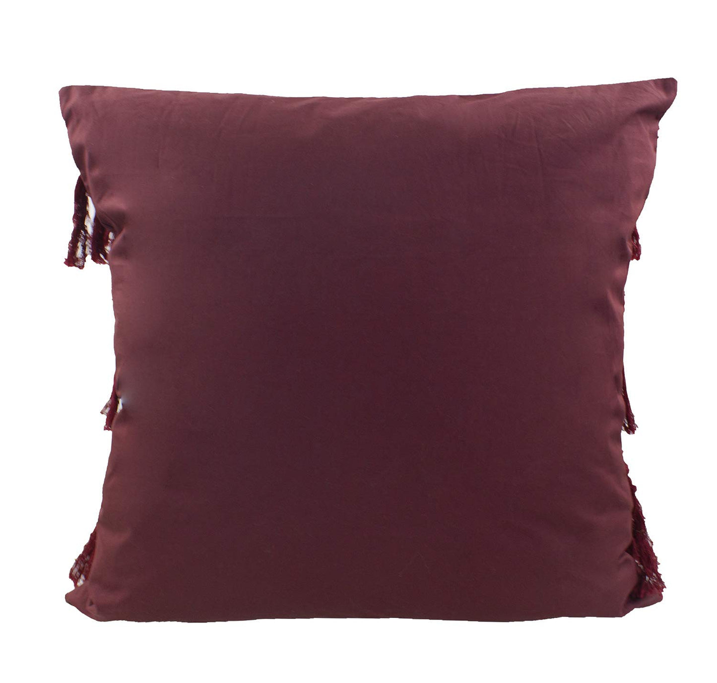 Fennco Styles Stylish Fringe Tassels Decorative Cotton Throw Pillow