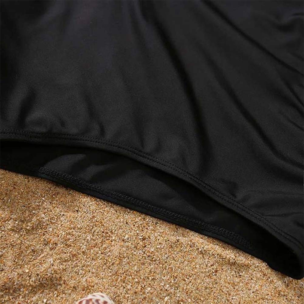stylesilove Mommy and Me Ruffle One Piece Swimsuit Black Matching Family Bathing Suit Beach Pool Swimwear