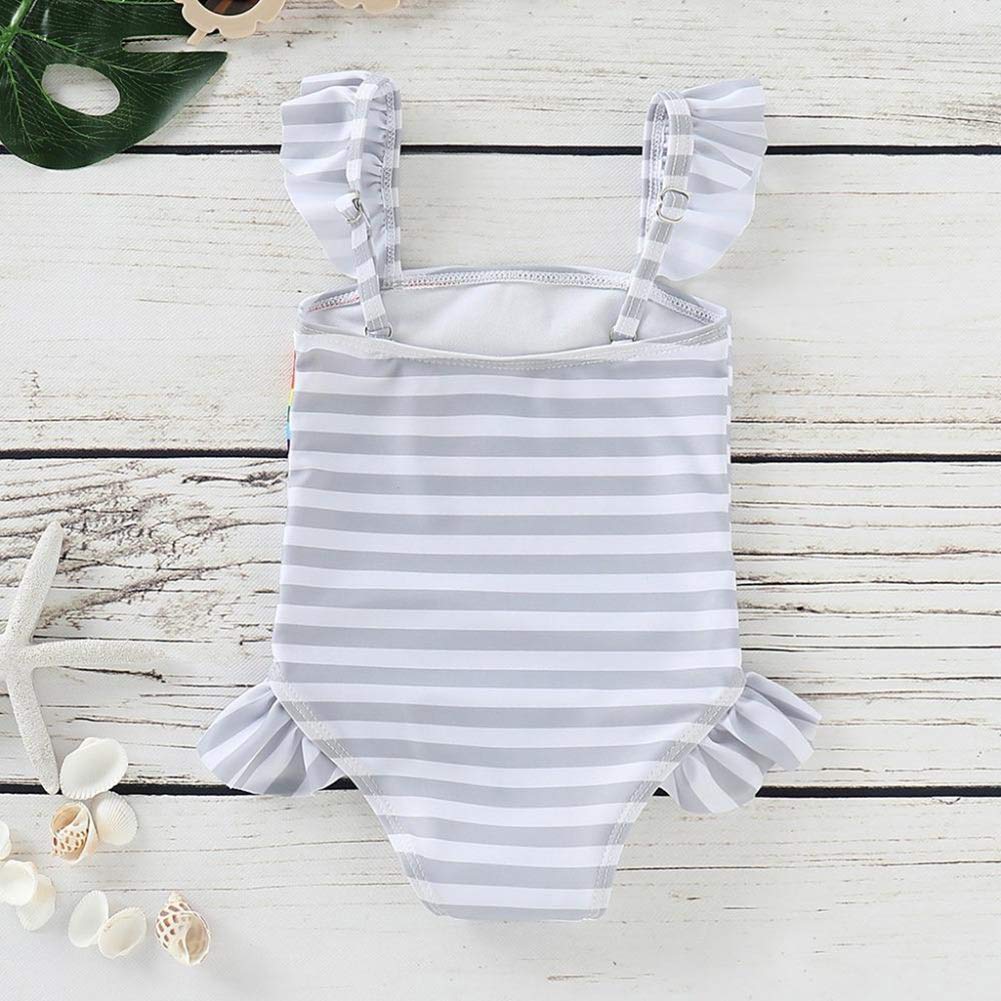 Styles I Love Baby Girl Matching Rainbow One-Piece Swimsuit Twin Girl Best Friend Bathing Suit Beach Swimwear