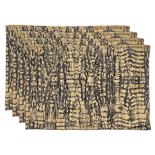 Fennco Styles Animal Foil Print Cotton Table Runner 16" W x 72" L - Gold Metallic Table Cover for Home Décor, Dining Table, Banquet and Special Occasion