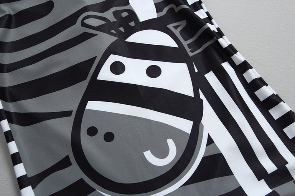 stylesilove Baby Little Boy Kids Zebra Costume Swimsuit and Hat 2 Pieces Set