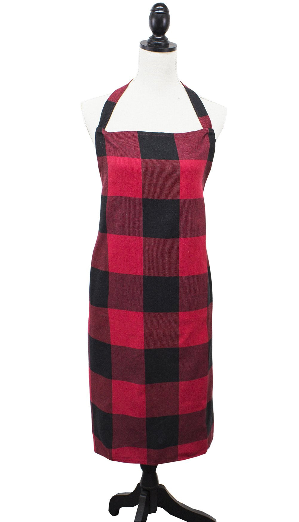 Fennco Styles Buffalo Check Plaid Design Cotton Kitchen Full Size Apron