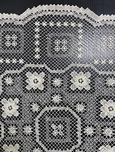 Fennco Styles Handmade All-Over Tuscany Lace Tablecloth
