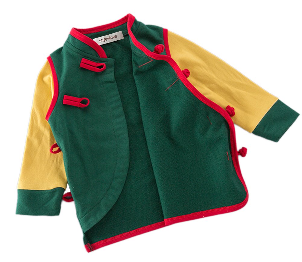 stylesilove Young Kids Baby Boys Traditional Asian Inspired Long Sleeved Top Sweatshirt, 3 Designs
