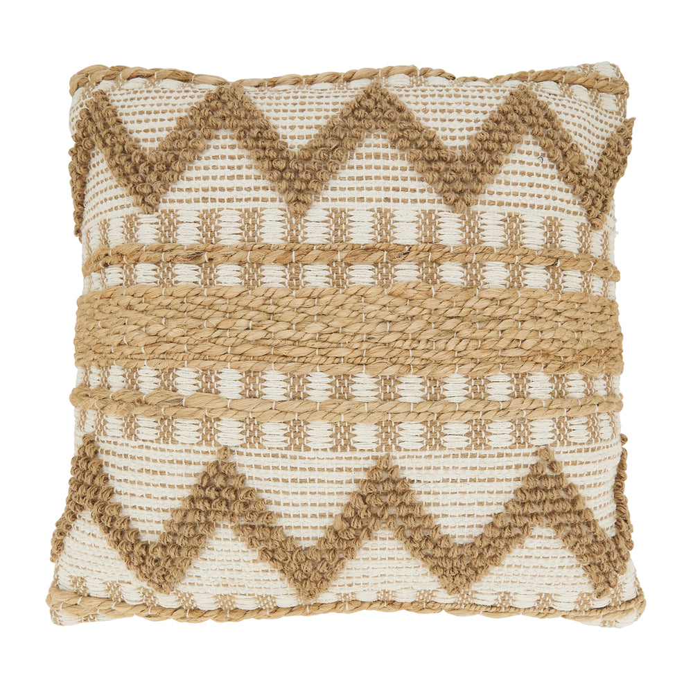 Woven Zig Zag Pillow - Poly Filled