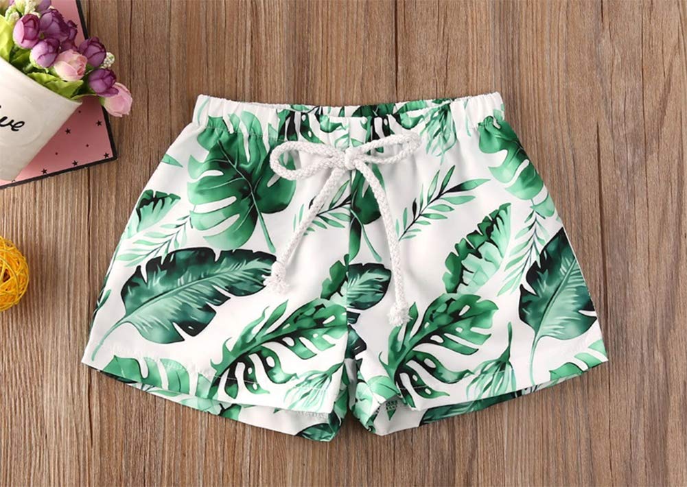 Styles I Love Baby Toddler Green Palm Leaves Swim Shorts Bathing Suit Beach Pool Swimwear Little Boy Swim Trunks