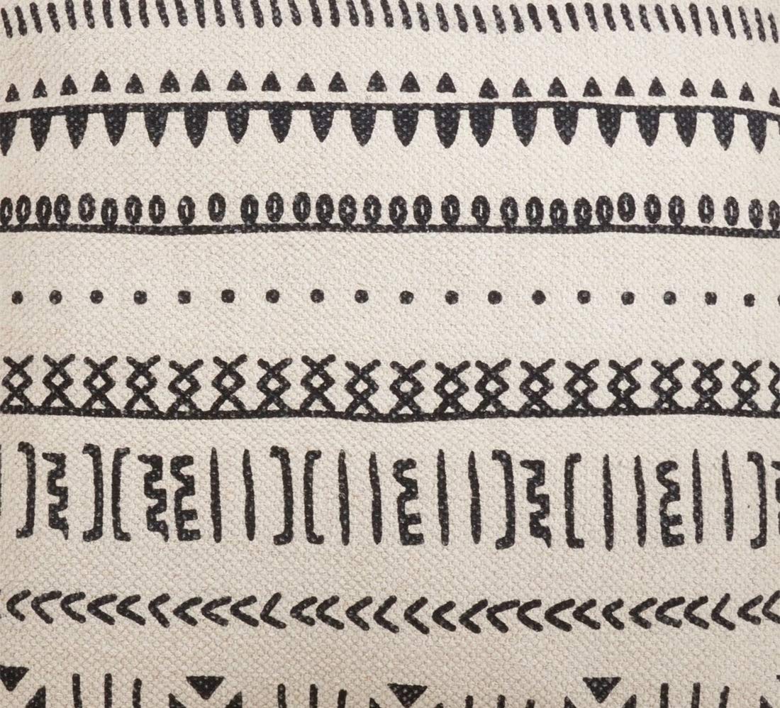 Fennco Styles Eclectic Mud Cloth Pattern Design 100% Cotton Table Runner 16 x 72 Inch - Natural Geometric Table Cover for Home Décor, Everyday Use, Banquets and Special Occasion