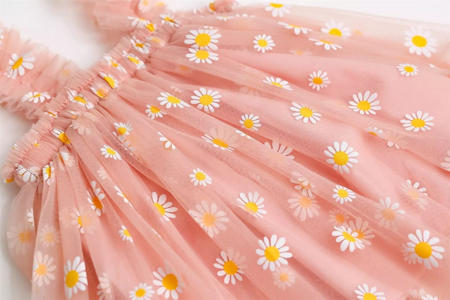 stylesilove Baby Toddler Girls Sleeveless Fruit Daisy Mesh Tulle Flower Girl Dress Birthday Wedding Party Tutu Sundress