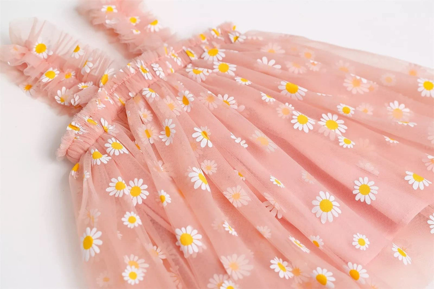 stylesilove Baby Toddler Girls Sleeveless Fruit Daisy Mesh Tulle Flower Girl Dress Birthday Wedding Party Tutu Sundress