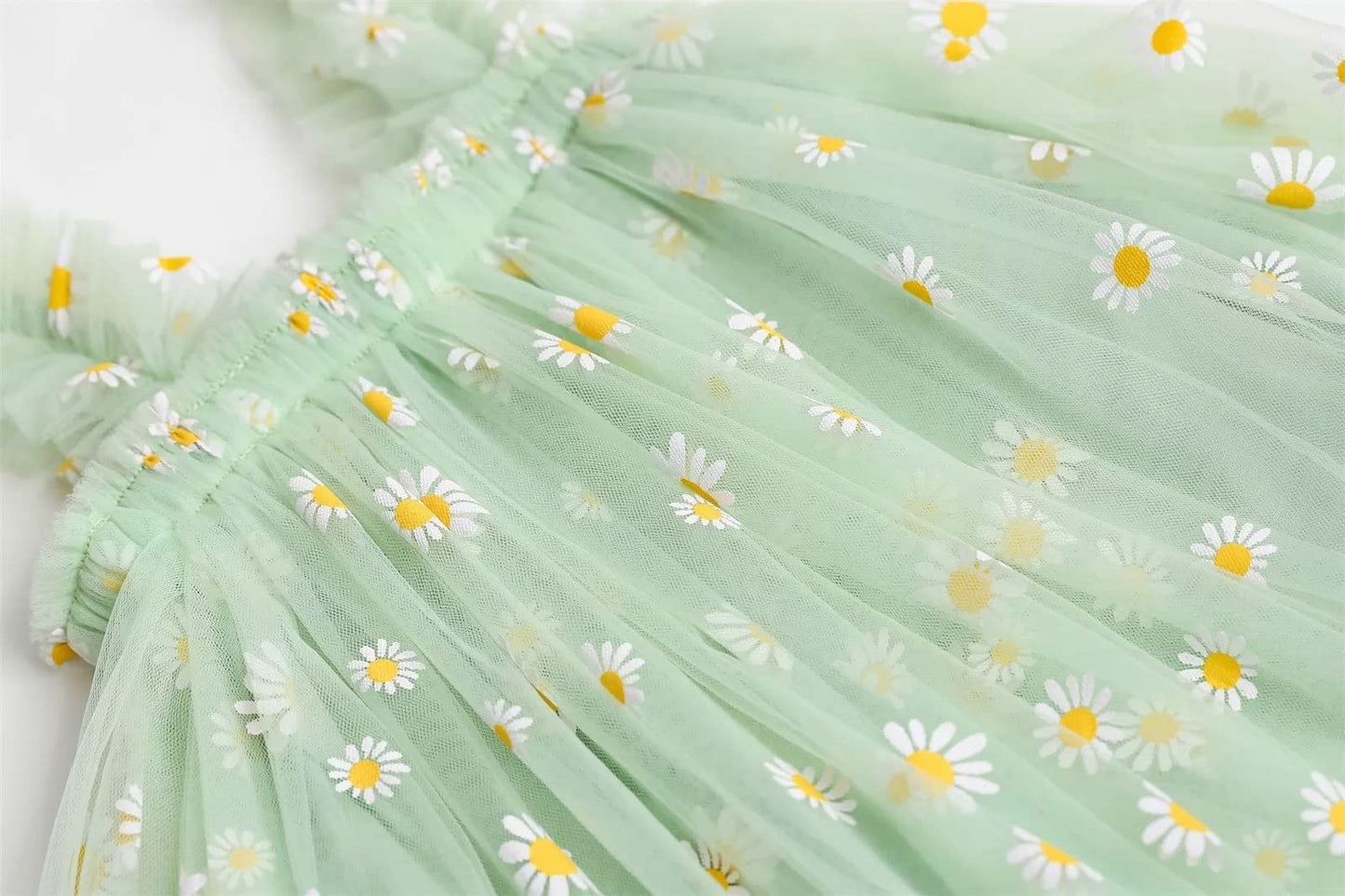 stylesilove Baby Toddler Girls Sleeveless Fruit Daisy Mesh Tulle Flower Girl Dress Birthday Wedding Party Tutu Sundress
