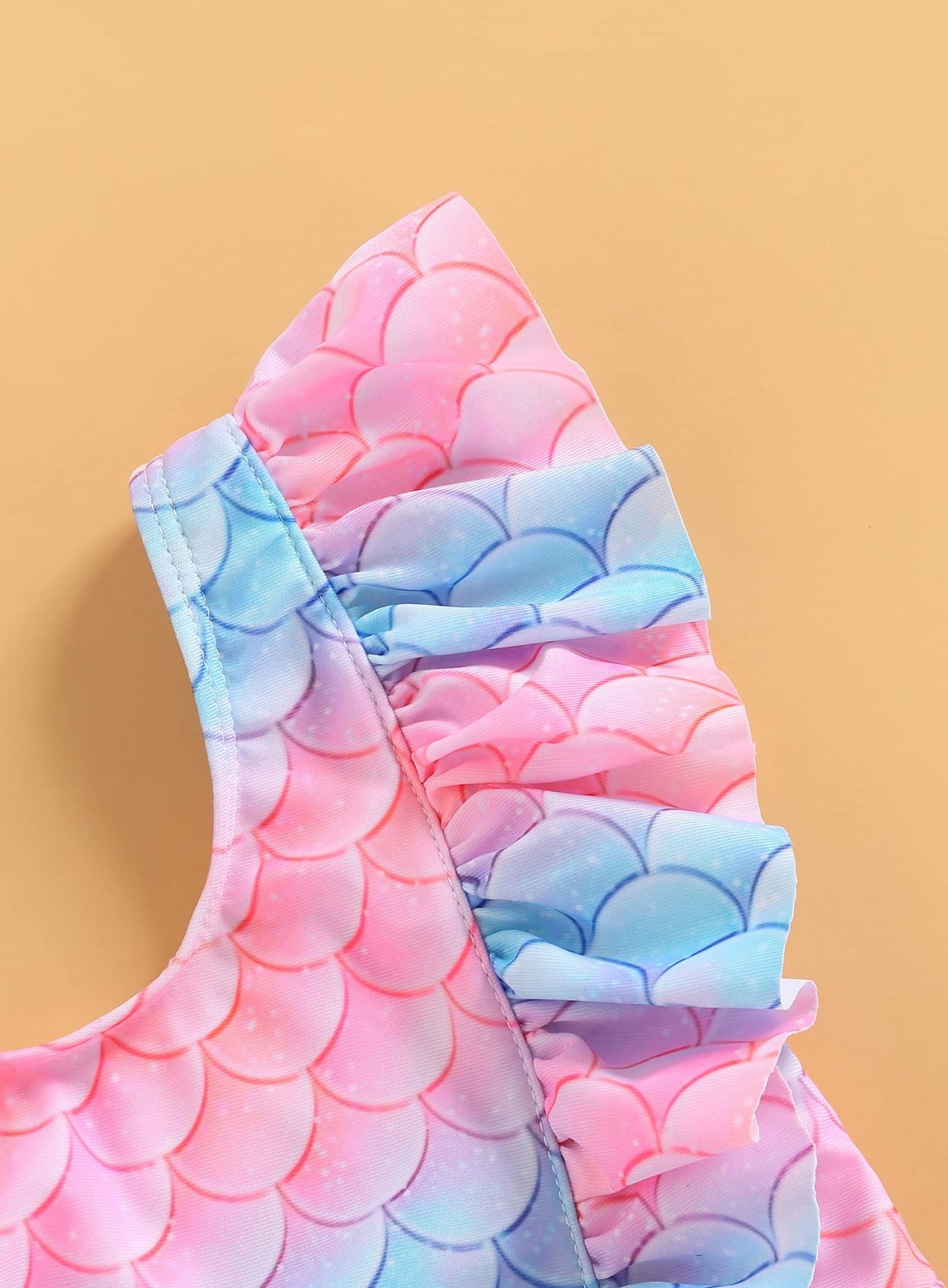 stylesilove Toddler Kid Girls Ice Cream Printed Ruffle 2pcs Bikini Set Flutter Tankini Swimsuit Bathing Suit Beach Swimwear