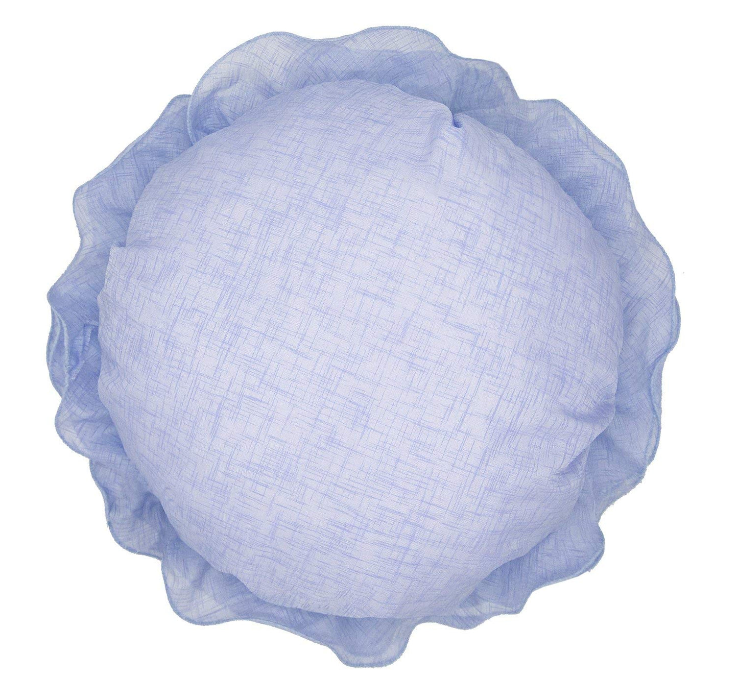Fennco Styles Beautiful Handmade 3D Rose with Custom Made Fabric Decorative Throw Pillow 16" Round