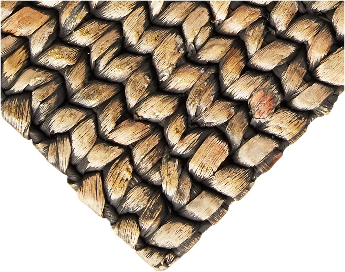 Fennco Styles Natural Woven Water Hyacinth Rectangular Placemats 14" W X 19" L, Set of 4
