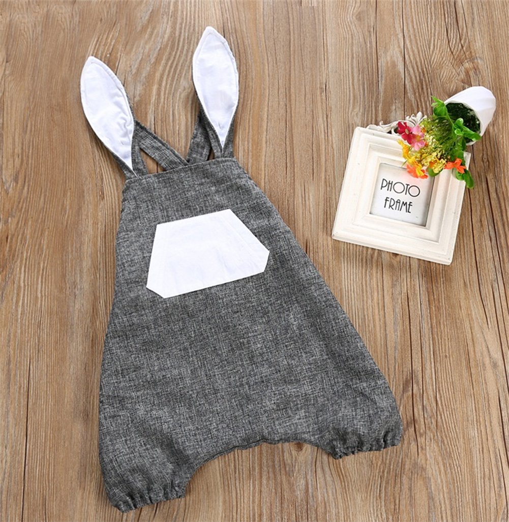 stylesilove Baby Boy Baby Girl Bunny Ears Harem Pants Suspender Romper Skirt