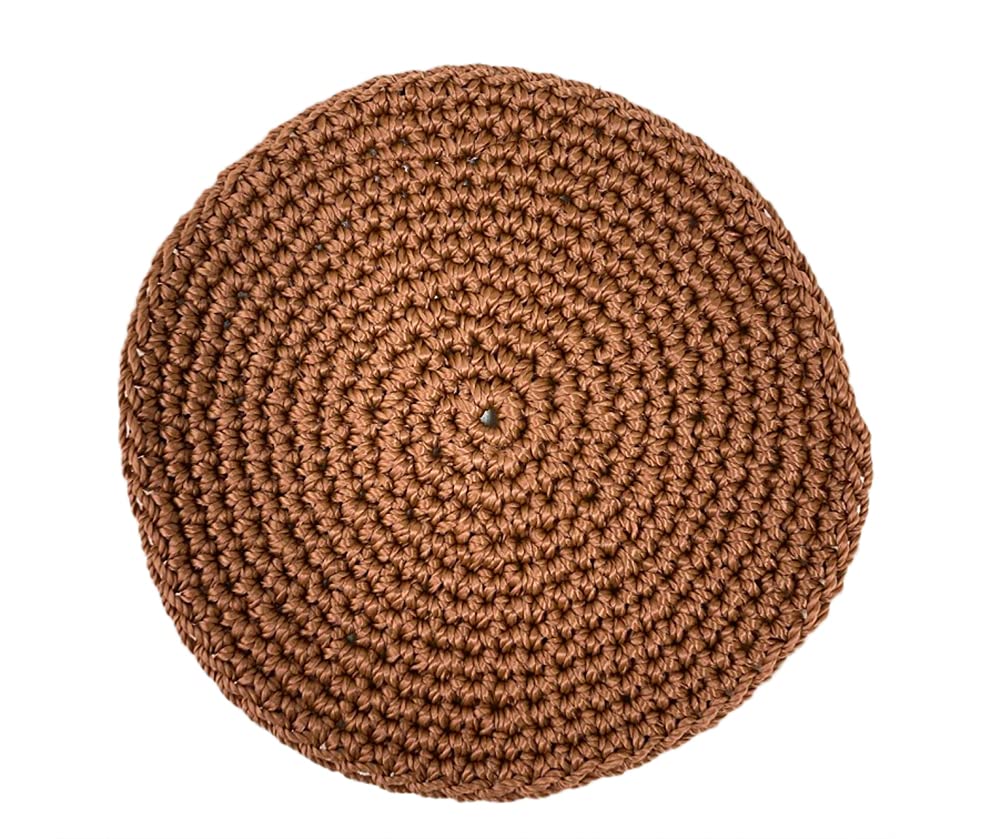 Fennco Styles Handmade Crochet Cocktail Drink Coasters 5-Inch Round, Set of 4 - Doilies for Everyday Use, Holiday, Farmhouse, Décor, Tea Party and Special Occasion