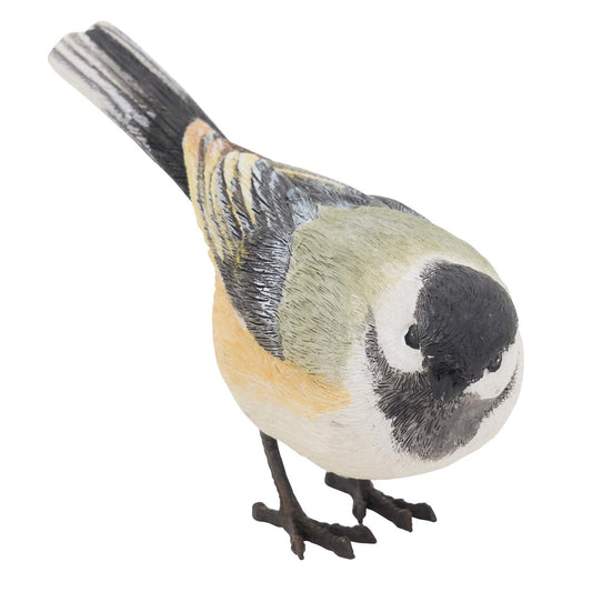 Fennco Styles 3" H Decorative Black Resin Perched Bird Sculpture Figurine for Farmhouse, Tabletop, Bookshelf, Garden, Christmas and Holiday Décor