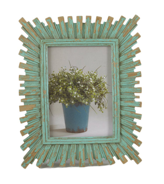 Fennco Styles Shabby Chic Photo Frame, Sea Green (5"x7")