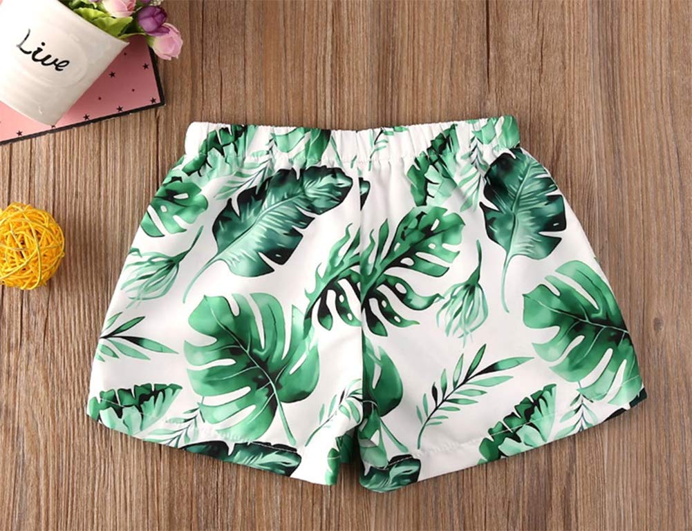 Styles I Love Baby Toddler Green Palm Leaves Swim Shorts Bathing Suit Beach Pool Swimwear Little Boy Swim Trunks