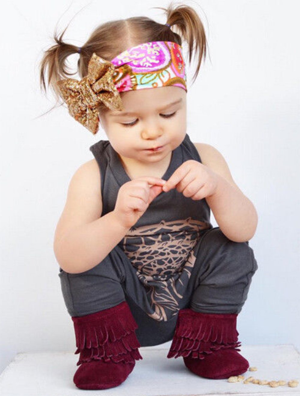 stylesilove Newborn Infant Toddler Baby Girl Dream Catcher Sleeveless Romper