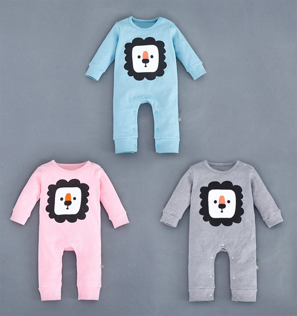 stylesilove Cute Lion Coverall Baby Unisex Cotton Romper