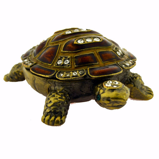 fenncostyles.com Studded Collectible Decorative Jeweled Turtle Trinket Box