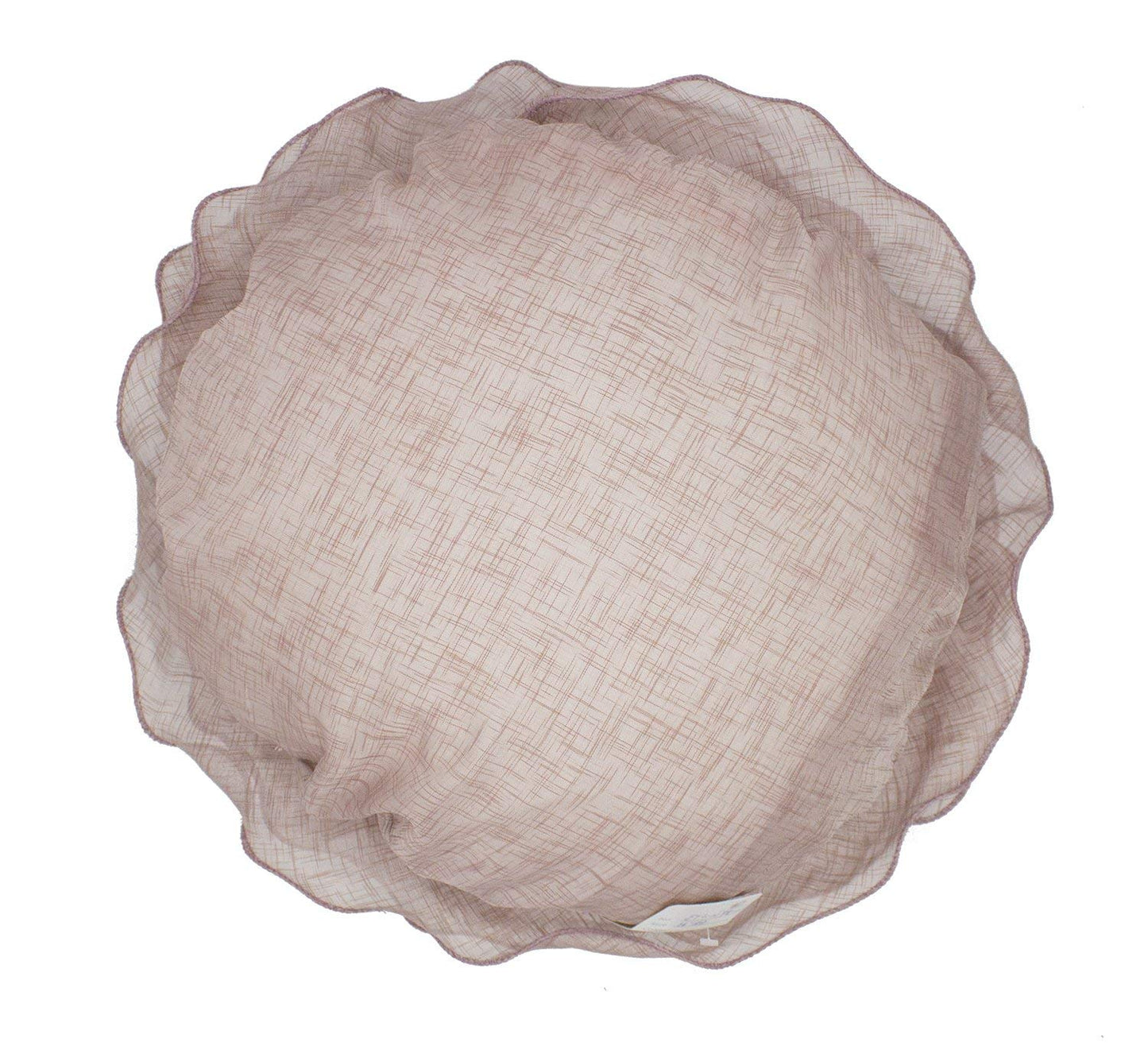 Fennco Styles Beautiful Handmade 3D Rose with Custom Made Fabric Decorative Throw Pillow 16" Round