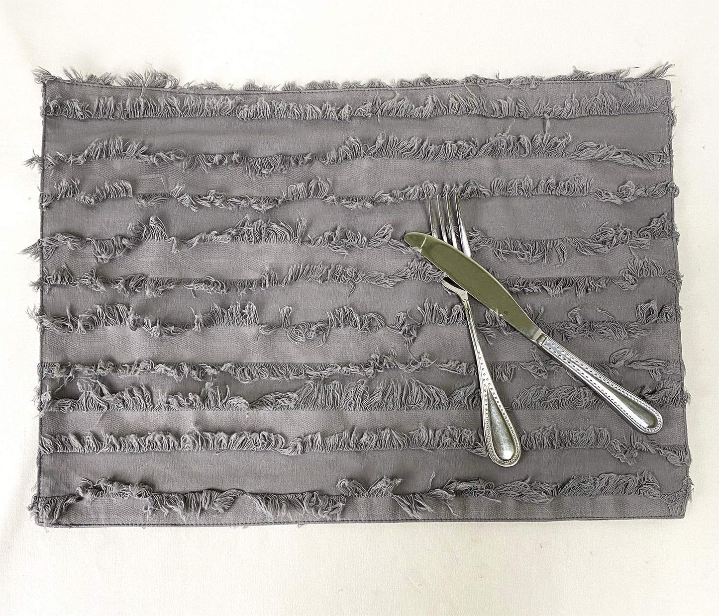 Fennco Styles Modern Fringe Stripe Cotton Table Runner 15" W x 72" L - Table Cover for Home Décor, Dining Table, Banquet, Everyday Use and Special Occasion