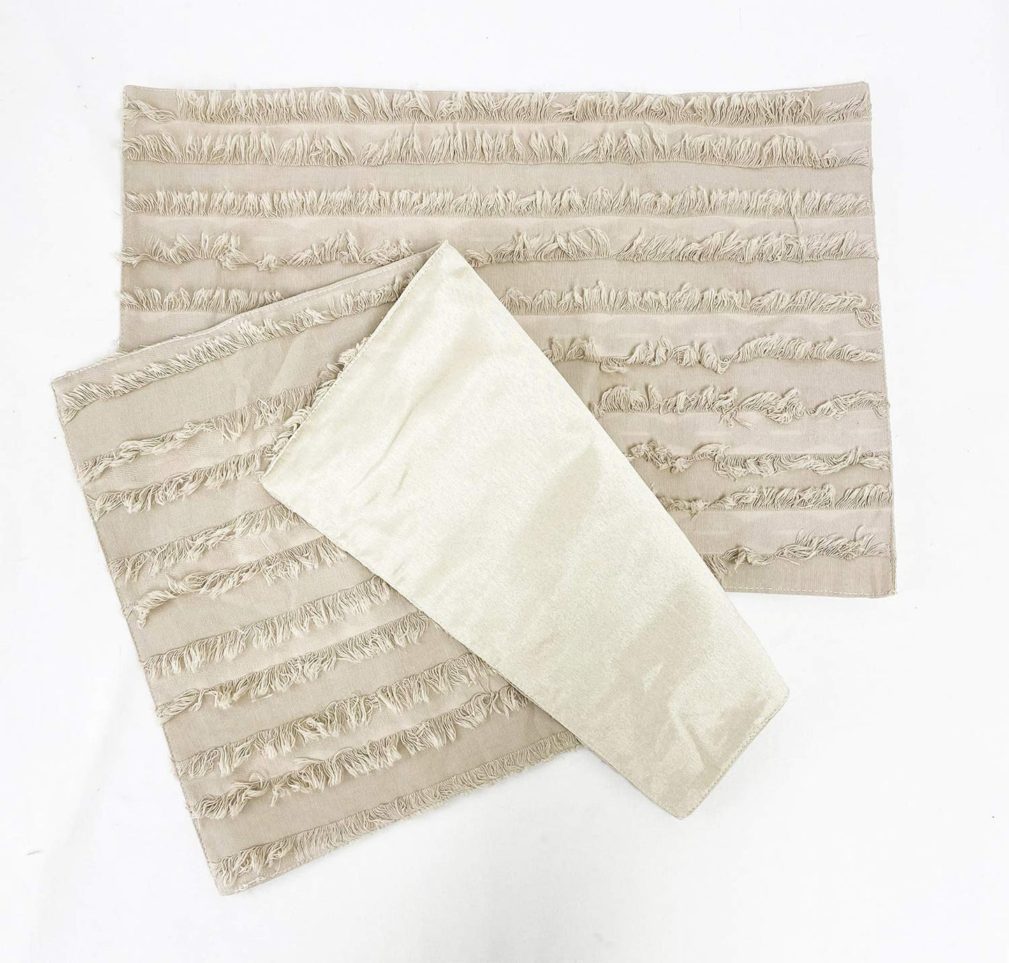 Fennco Styles Modern Fringe Stripe Cotton Table Runner 15" W x 72" L - Table Cover for Home Décor, Dining Table, Banquet, Everyday Use and Special Occasion