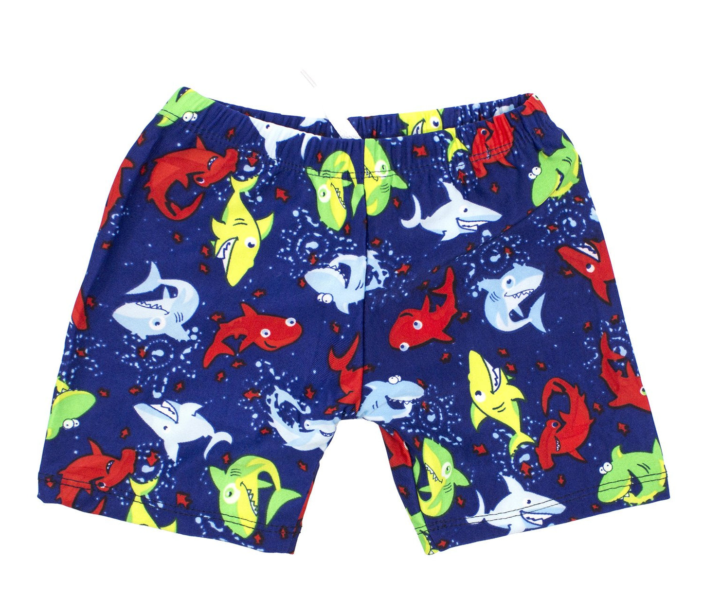 stylesilove Kids Boy Cartoon Dinosaur Shark Rashguard Top & Swim Shorts with Hat 3 pcs Set