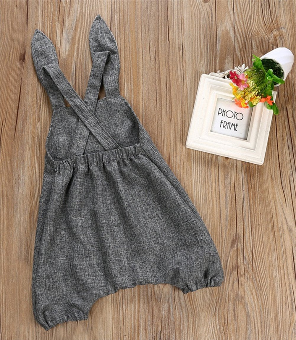 stylesilove Baby Boy Baby Girl Bunny Ears Harem Pants Suspender Romper Skirt