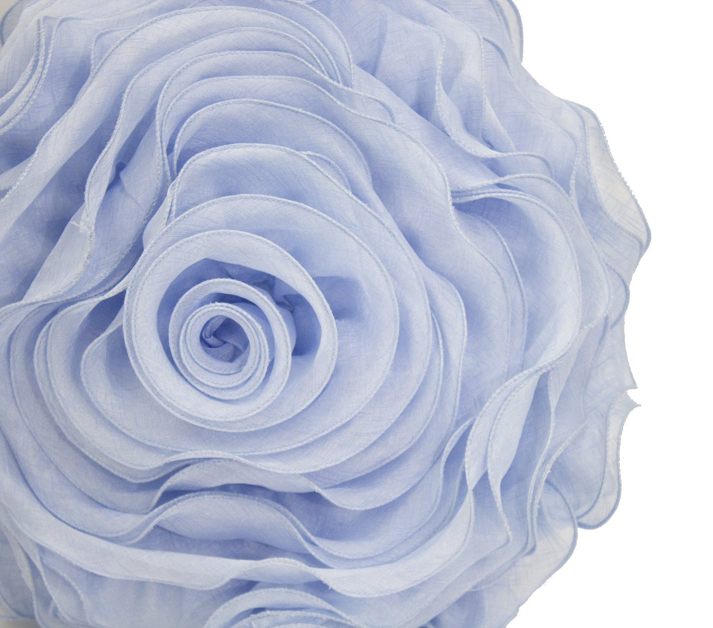 Fennco Styles Beautiful Handmade 3D Rose with Custom Made Fabric Decorative Throw Pillow 16" Round