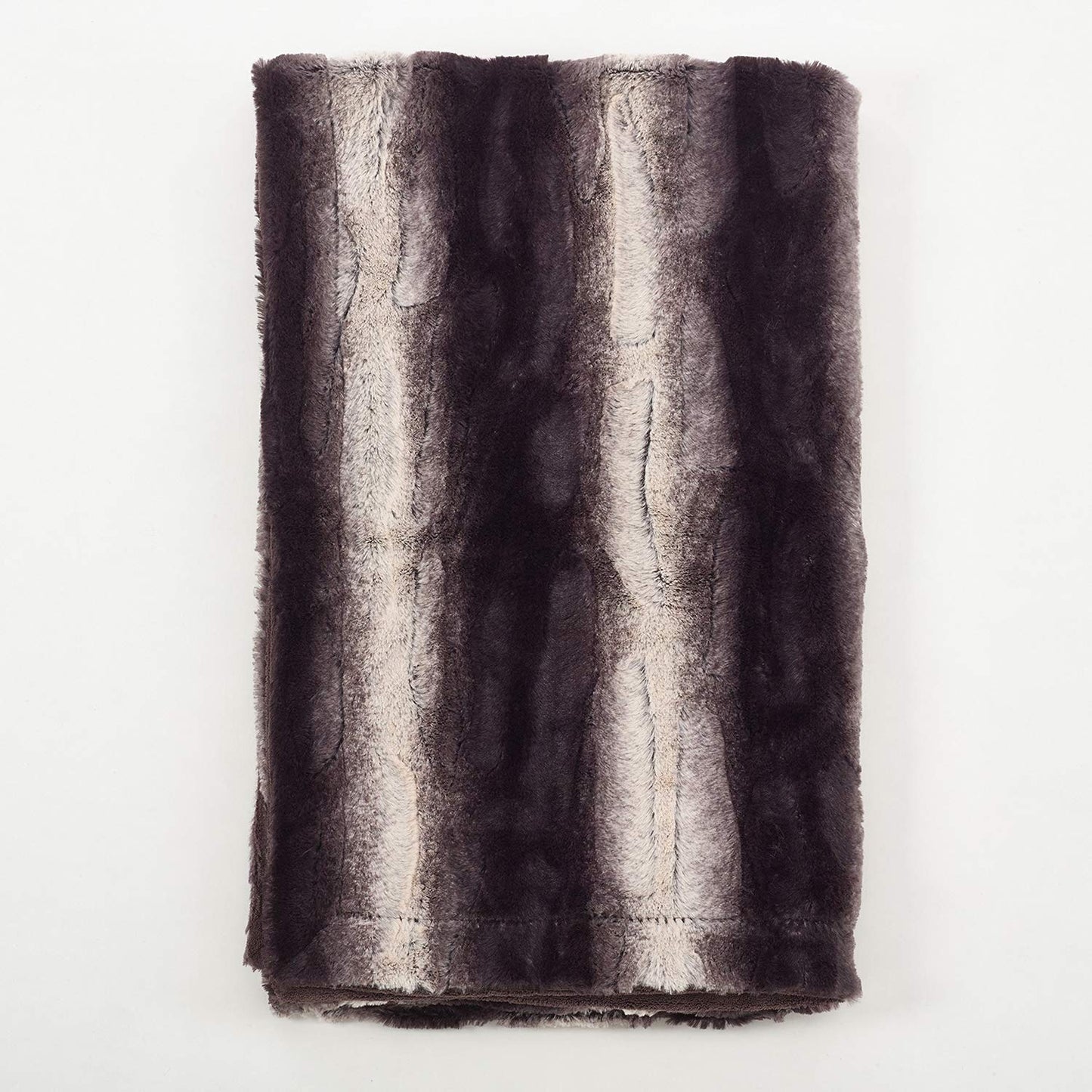 Fennco Styles Wilma Collection Country Faux Rabbit Fur Palette 50 x 60 Inch Throw Throw – Grey Throw Blanket for Couch, Bedroom and Living Room Décor