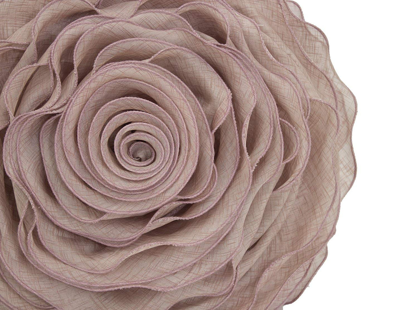Fennco Styles Beautiful Handmade 3D Rose with Custom Made Fabric Decorative Throw Pillow 16" Round