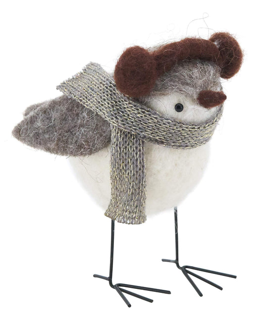 Fennco Styles Holiday Handcrafted Decorations Christmas Figurines - Set of 2 (Bundled Bird 2")