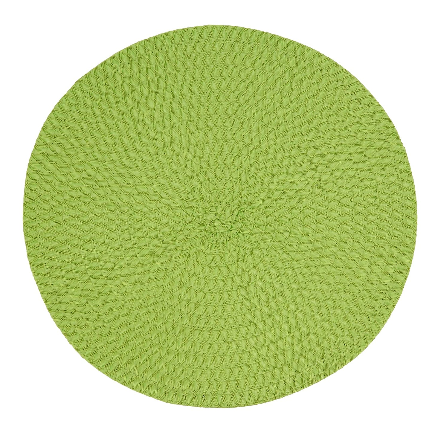 Fennco Styles Modern Everyday Textured Placemats 15 Inches Round, Set of 4 – Black Woven Table Mats for Home, Dining Room Décor, Banquets, Indoor & Outdoor and Special Events