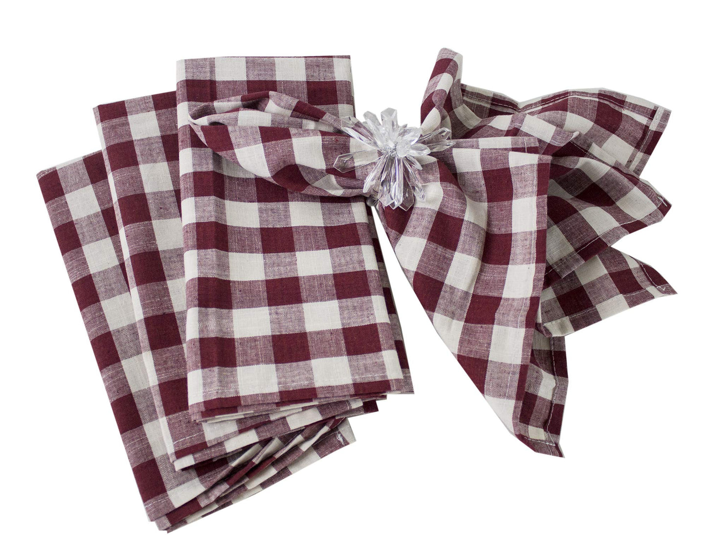 Fennco Styles Classic Gingham Checkered Tablecloth - Check Pattern Table Cover for Everyday Use, Country Theme Party, Banquets and Home Décor