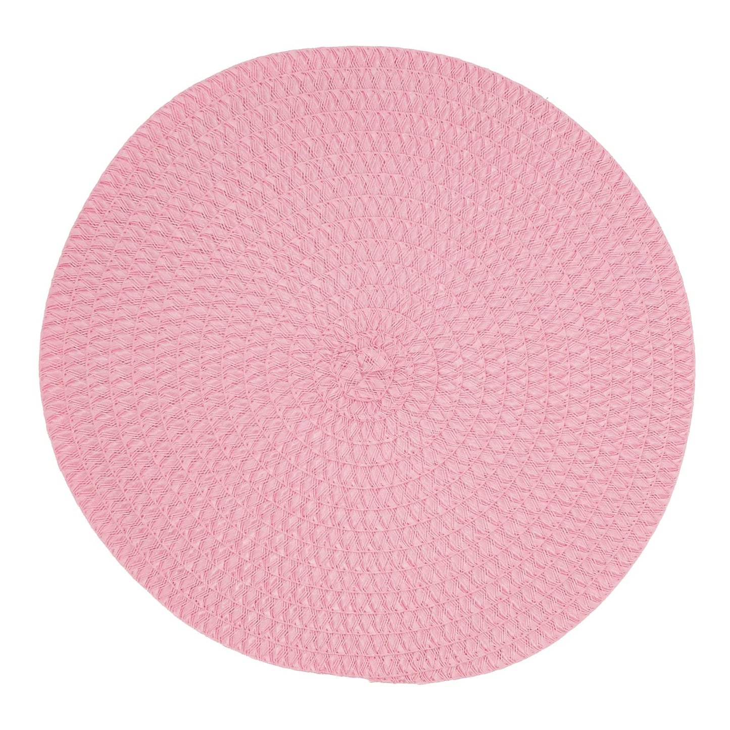 Fennco Styles Modern Everyday Textured Placemats 15 Inches Round, Set of 4 – Black Woven Table Mats for Home, Dining Room Décor, Banquets, Indoor & Outdoor and Special Events