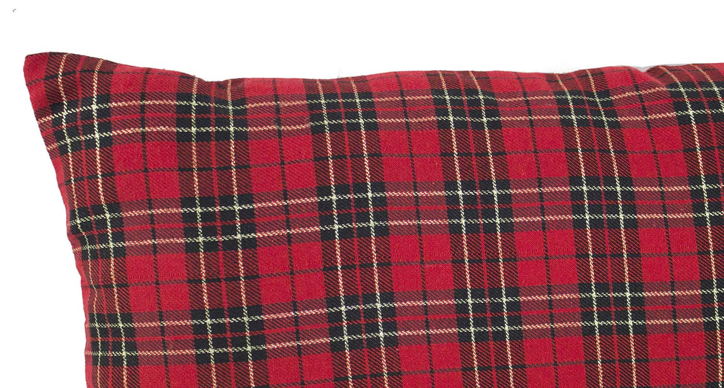 Fennco Styles Holiday Tartan Plaid Dazzle Christmas Decorative Throw Pillow